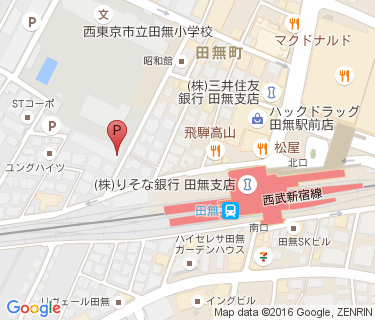 田無駅北口第1自転車駐車場の地図