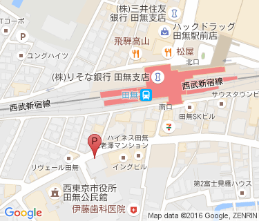 田無駅南口自転車駐車場の地図