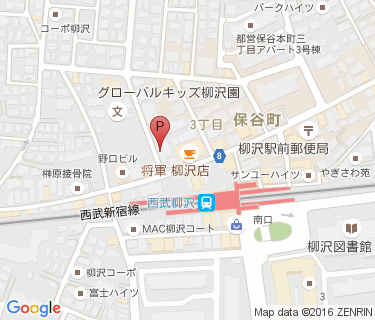 西武柳沢駅北口第1自転車駐車場の地図