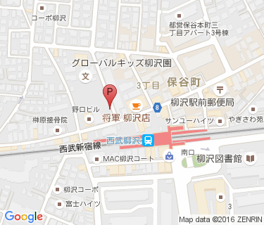 西武柳沢駅北口第1-2自転車駐車場の地図