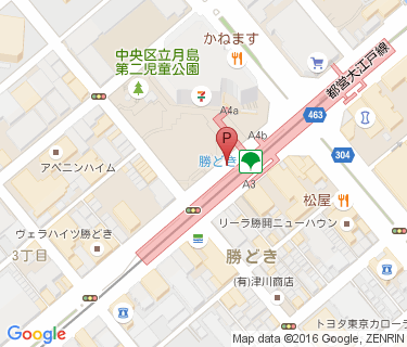 勝どき駅地下駐輪場の地図