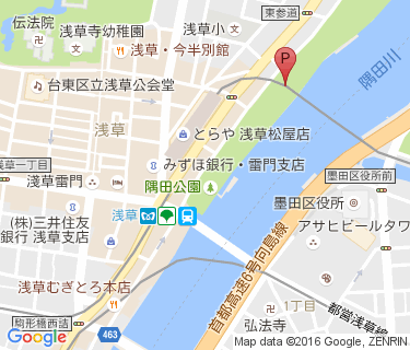 隅田公園自転車置場の地図
