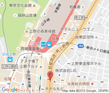 上野駅南自転車駐車場の地図