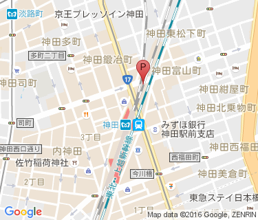 神田駅第1自転車駐車場の地図