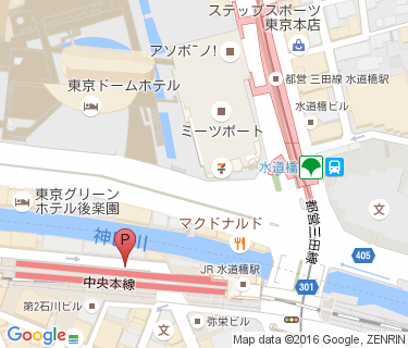 水道橋駅東口自転車駐車場の地図