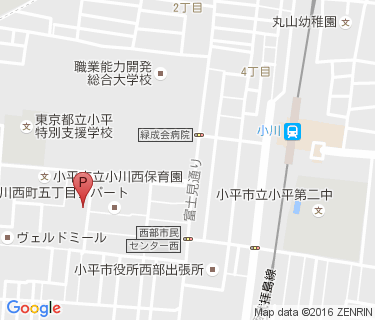 小川駅西無料自転車駐車場の地図