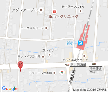 新小平駅西有料自転車駐車場の地図
