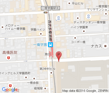 一橋学園駅有料自転車駐車場の地図