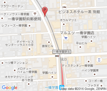 一橋学園駅北有料自転車駐車場の地図