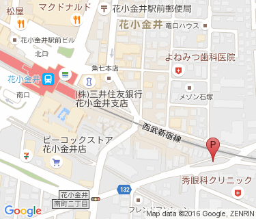 花小金井駅東有料自転車駐車場の地図