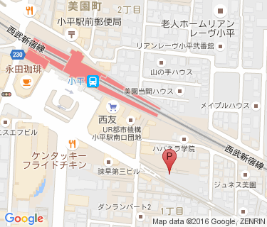 小平駅東有料自転車駐車場の地図