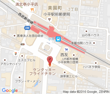 小平駅南口駐輪場の地図