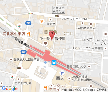 小平駅前駐輪場の地図