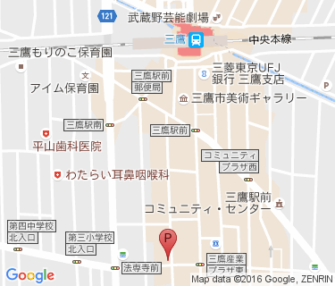 三鷹産業プラザ駐輪場の地図