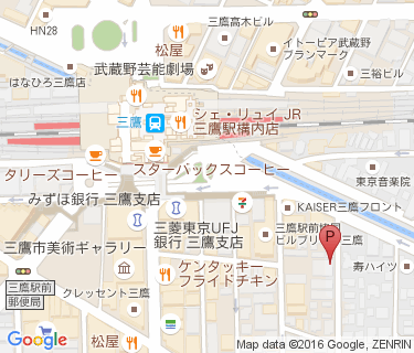 三鷹駅南口東駐輪場の地図