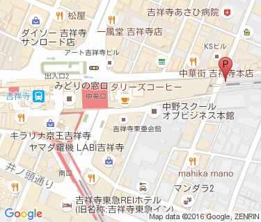 吉祥寺自転車駐車場の地図