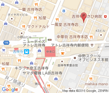 吉祥寺駅東自転車駐車場の地図