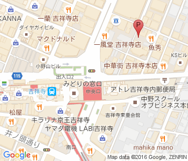 吉祥寺駅東暫定一時利用自転車駐車場の地図