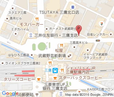 三鷹駅中町バイク駐車場の地図