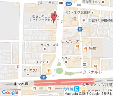 武蔵境駅北口第2自転車駐車場の地図
