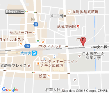 武蔵境駅東高架下自転車駐車場の地図