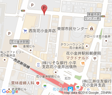 花小金井駅北有料自転車駐車場(B)の地図