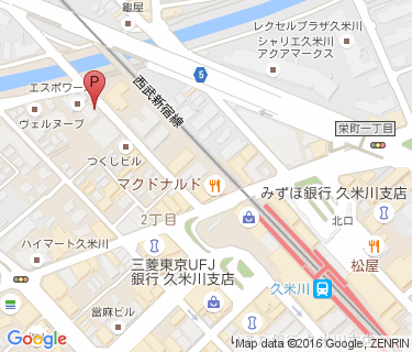 久米川駅南口第2駐輪場の地図