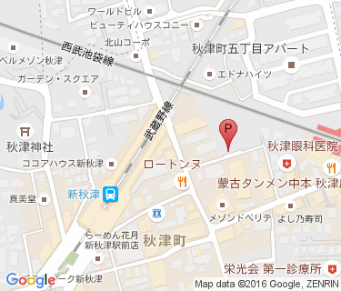 新秋津駅第1駐輪場の地図