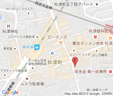 新秋津駅第4駐輪場の地図