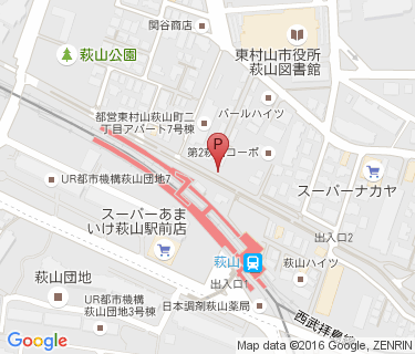萩山駅北口駐輪場の地図