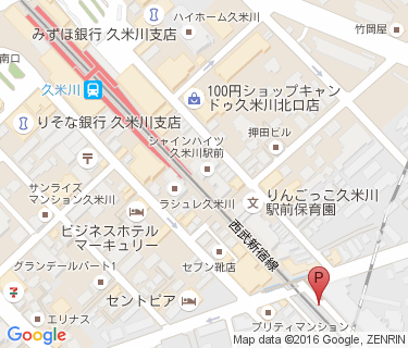 久米川駅年間登録制駐輪場の地図