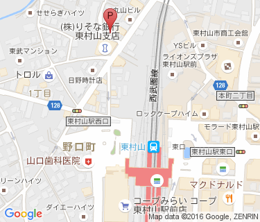 東村山駅西口第1駐輪場の地図