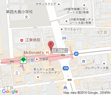 大島駅自転車駐車場の地図