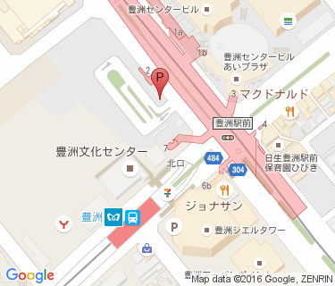 豊洲駅地下自転車駐車場の地図