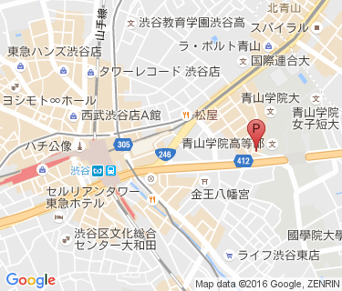 渋谷二丁目交差点自動二輪車等駐車場の地図