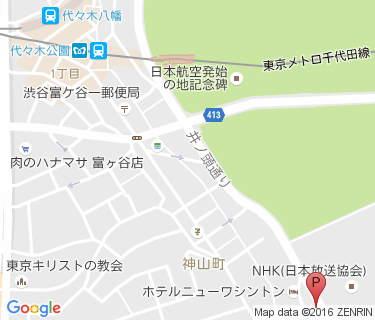 NHK西門前自転車等駐車場の地図
