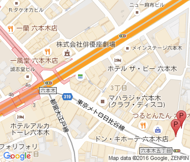 六本木第3暫定自転車駐車場の地図