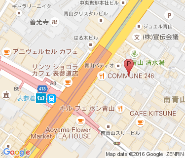 表参道駅前暫定自転車駐車場の地図