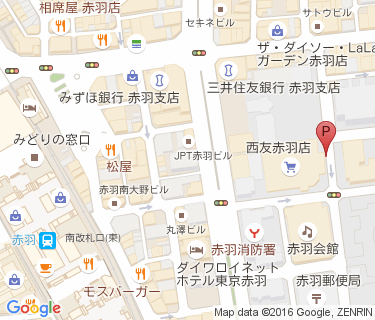 三井のリパーク 西友赤羽店駐輪場の地図