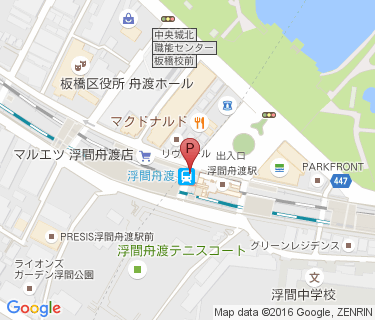 三井のリパーク マルエツ浮間舟渡店自転車駐輪場の地図