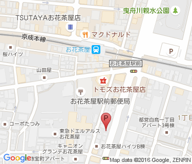 三井のリパーク お花茶屋駅前駐輪場の地図