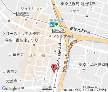 麻布十番第1暫定自転車駐車場 Fエリアの地図