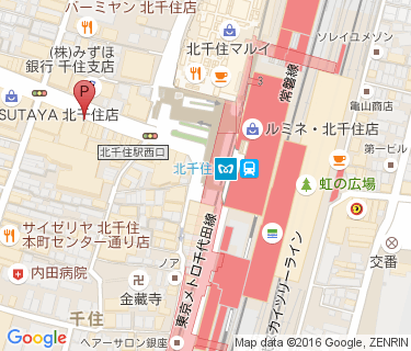 三井のリパーク 北千住駅前駐輪場の地図