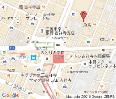 三井のリパーク 吉祥寺駅前駐輪場の地図