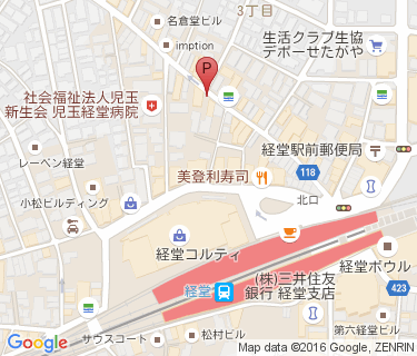 三井のリパーク 経堂駅前第2駐輪場の地図