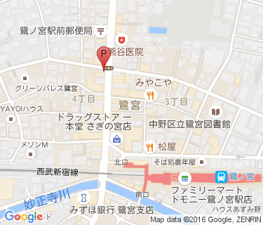 三井のリパーク 鷺ノ宮駅前第3駐輪場の地図