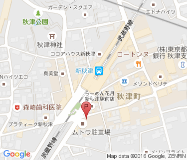 三井のリパーク 新秋津駅前駐輪場の地図