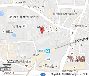 三井のリパーク 大師前駅前駐輪場の地図