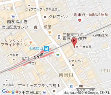 三井のリパーク 千歳烏山駅前第2駐輪場の地図