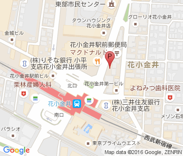 三井のリパーク 花小金井駅前第2駐輪場の地図